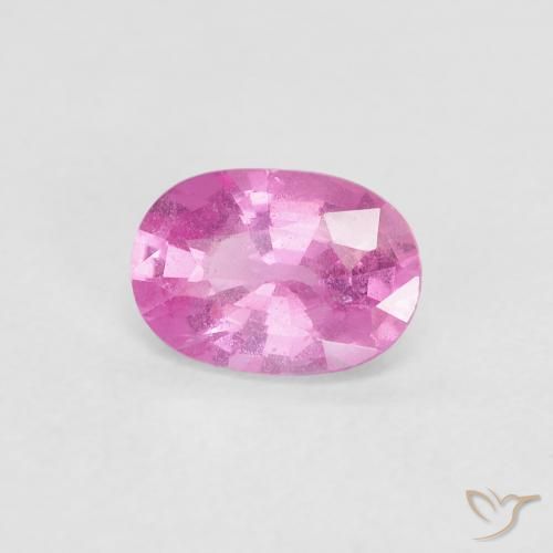 0.79ct 天然 艳粉色 蓝宝石, 椭圆形, VS