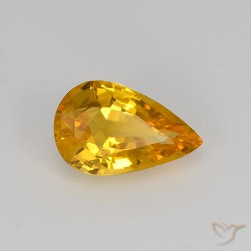 0.64克拉天然蓝宝石，梨形，VVS