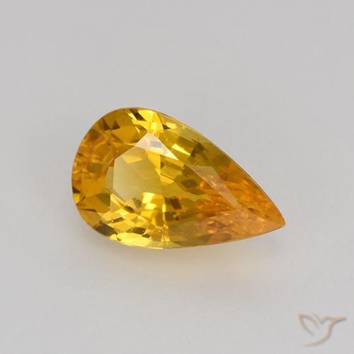 0.75克拉天然蓝宝石，梨形，VVS
