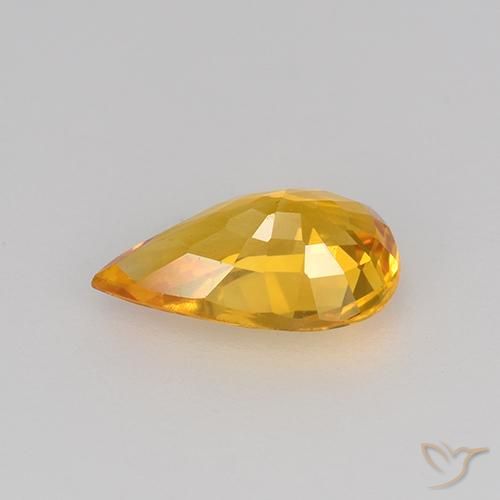 0.75克拉天然蓝宝石，梨形，VVS