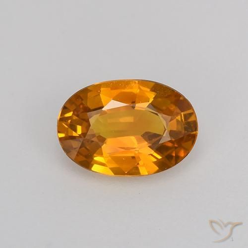 0.72ct 天然 深橙金 蓝宝石, 椭圆形, VVS
