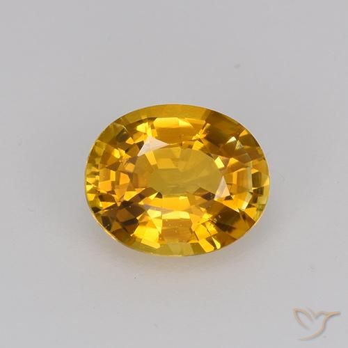 0.75ct 天然 橙金 蓝宝石, 椭圆形, VVS-VS
