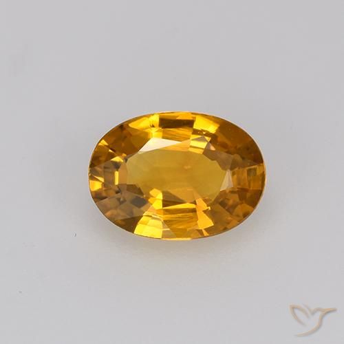 0.71ct 天然 深橙金 蓝宝石, 椭圆形, VVS