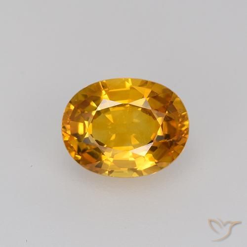 0.81ct 天然 深橙金 蓝宝石, 椭圆形, VVS