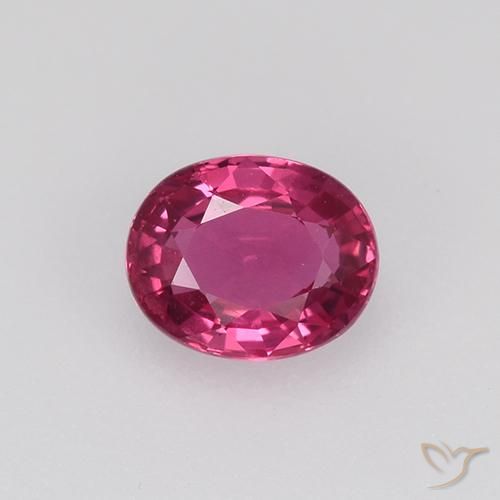 0.45ct 天然 红灯 蓝宝石, 椭圆形, VVS-VS