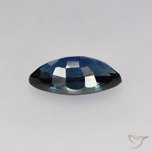 0.76克拉天然蓝宝石，榄尖形，VVS