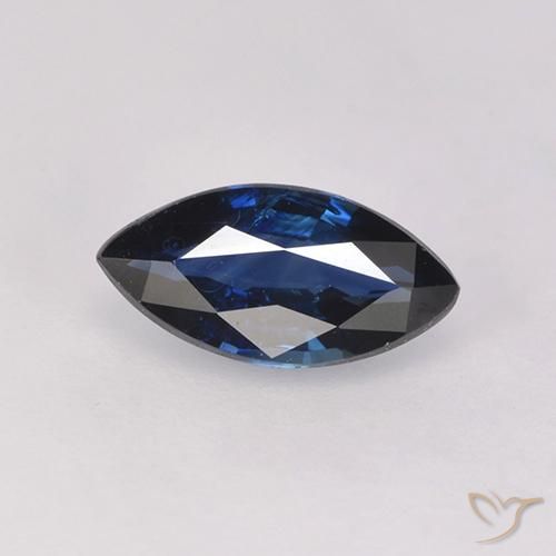 0.76ct 天然 午夜蓝 蓝宝石, 榄尖形, VVS-VS