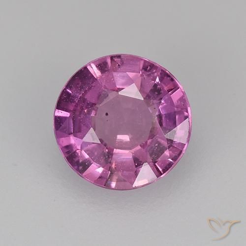 0.59ct 天然 中深紫色 蓝宝石, 圆形的, VS