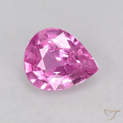 0.62ct 天然 深粉色 蓝宝石, 梨形, VS