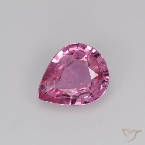 0.63ct 天然 深粉色 蓝宝石, 梨形, VS