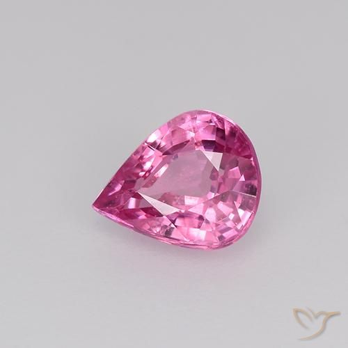 0.71ct 天然 深粉色 蓝宝石, 梨形, VS