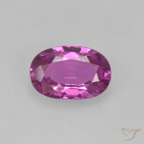 0.66ct 天然 深粉紫 蓝宝石, 椭圆形, VVS
