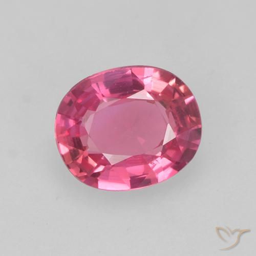 0.42ct 天然 洋红色粉红色 蓝宝石, 椭圆形, VS