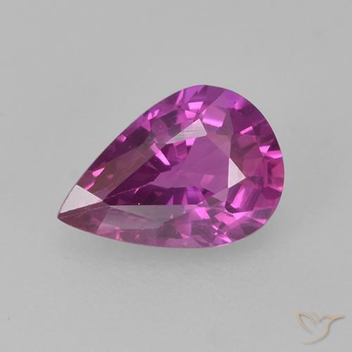 0.66ct 天然 深粉紫 蓝宝石, 梨形, VS