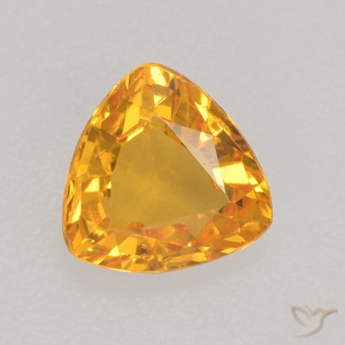 0.64ct 天然 橙金 蓝宝石, 胖三角形, VVS-VS