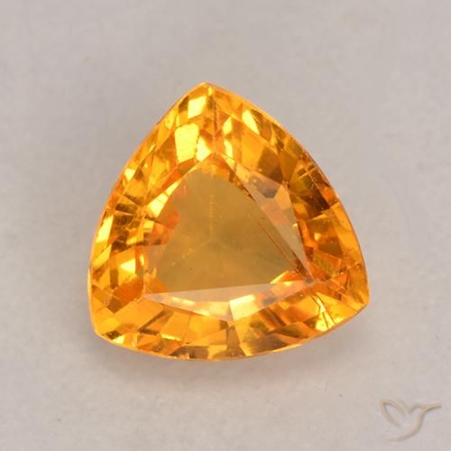 0.64ct 天然 黄金色 蓝宝石, 胖三角形, VS