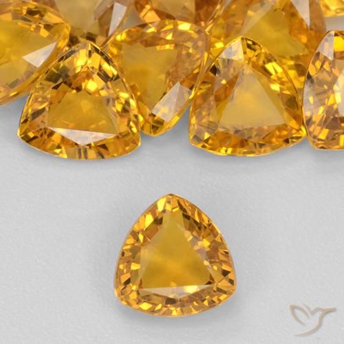0.62ct 天然 深金色 蓝宝石, 胖三角形, VVS-VS
