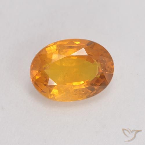 1.39ct 天然 橙金 蓝宝石, 椭圆形, VS