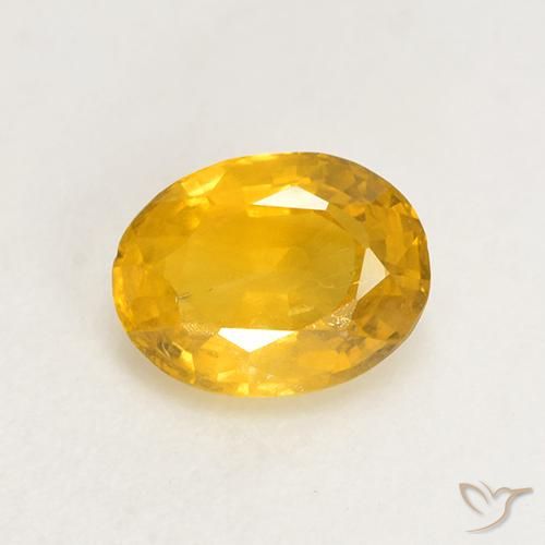 1.09ct 天然 金橙色 蓝宝石, 椭圆形, VS-SI