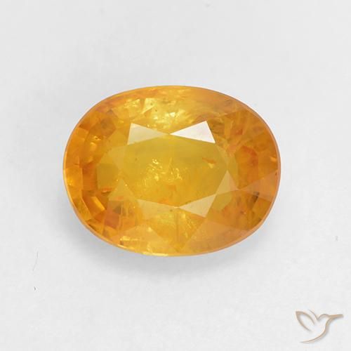 1.70ct 天然 金橙色 蓝宝石, 椭圆形, VS-SI