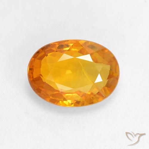 1.51ct 天然 中橙 蓝宝石, 椭圆形, VS