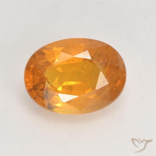 1.67ct 天然 深橙金 蓝宝石, 椭圆形, VS-SI