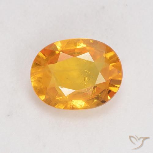 1.40ct 天然 橙金 蓝宝石, 椭圆形, VS-SI