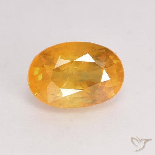1.50ct 天然 中橙 蓝宝石, 椭圆形, VS