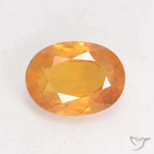 1.63ct 天然 橙金 蓝宝石, 椭圆形, VS-SI