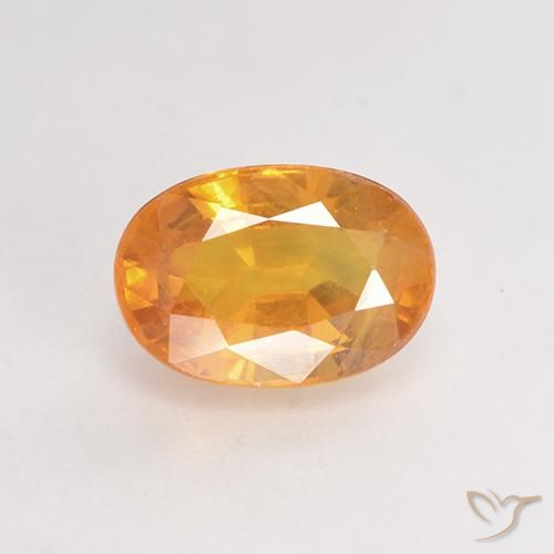 1.26ct 天然 中橙 蓝宝石, 椭圆形, VS-SI