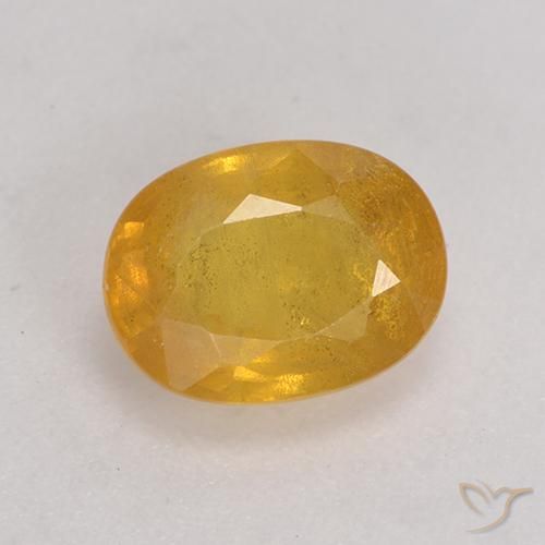 2.05ct 天然 金橙色 蓝宝石, 椭圆形, SI