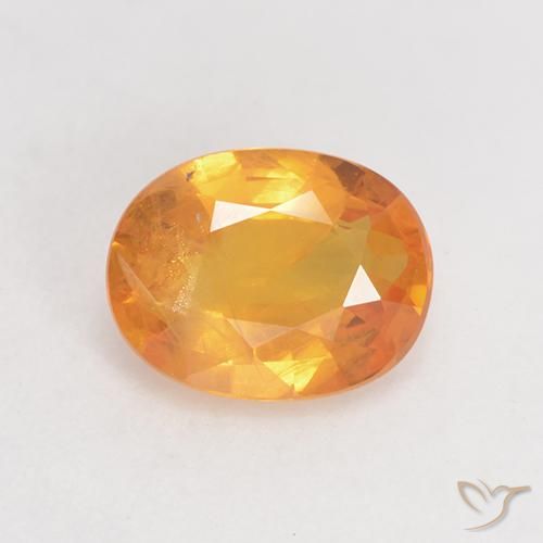 1.36ct 天然 中橙 蓝宝石, 椭圆形, VS