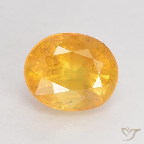 1.75ct 天然 金橙色 蓝宝石, 椭圆形, SI