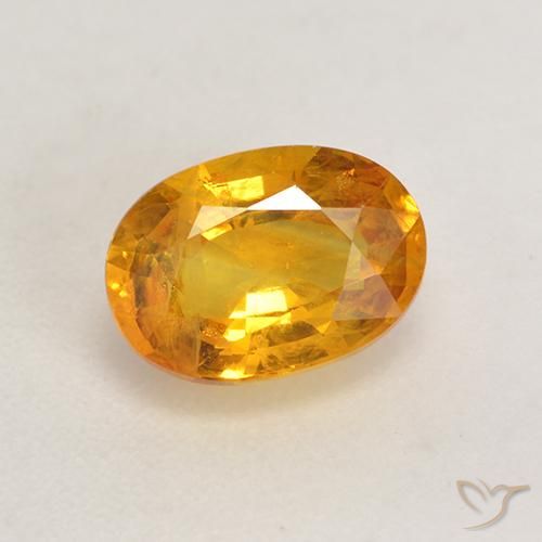1.43ct 天然 橙金 蓝宝石, 椭圆形, VS