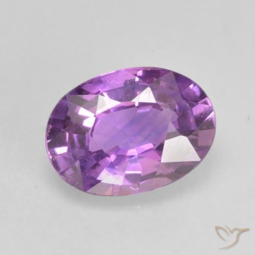 0.70ct 天然 紫色紫罗兰色 蓝宝石, 椭圆形, VVS-VS