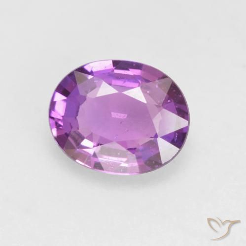 0.57ct 天然 中紫色 蓝宝石, 椭圆形, VS