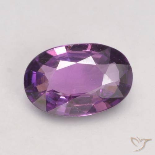 0.57ct 天然 中紫色 蓝宝石, 椭圆形, VVS-VS
