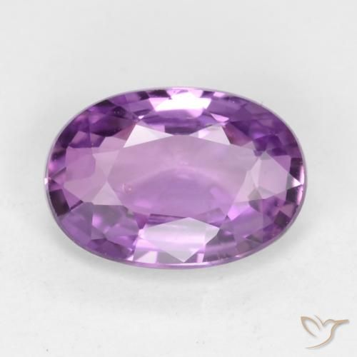 0.62ct 天然 中紫色 蓝宝石, 椭圆形, VVS-VS