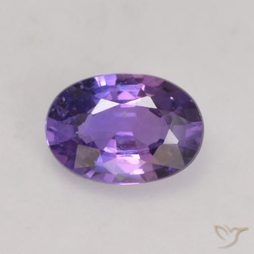 0.50ct 天然 深紫色 蓝宝石, 椭圆形, VS