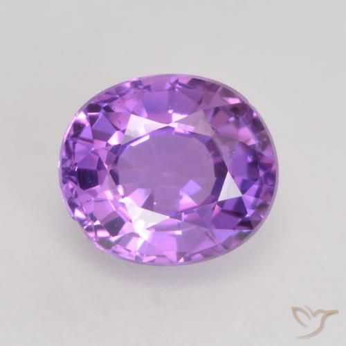 0.80ct 天然 强烈的粉紫色 蓝宝石, 椭圆形, VVS-VS