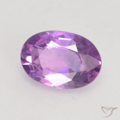 0.58ct 天然 强烈的粉紫色 蓝宝石, 椭圆形, VVS-VS