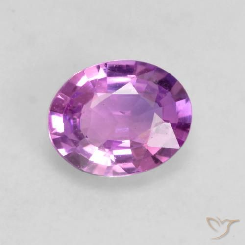 0.50ct 天然 深粉紫 蓝宝石, 椭圆形, VS