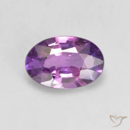 0.48ct 天然 强烈的粉紫色 蓝宝石, 椭圆形, VVS-VS
