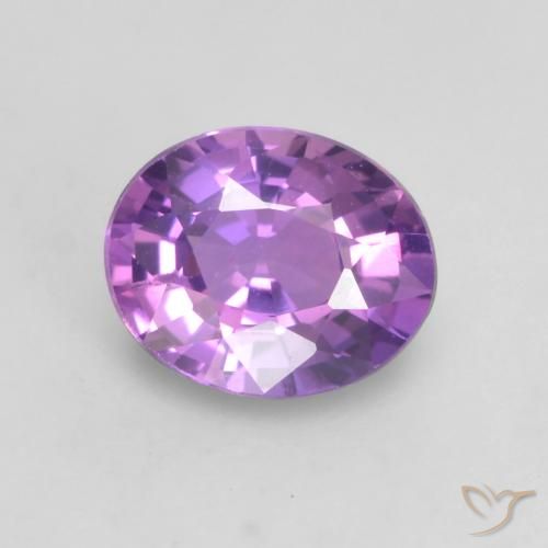 0.56ct 天然 鲜艳的粉紫色 蓝宝石, 椭圆形, VS