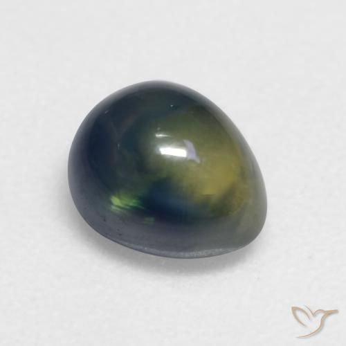 1.39克拉天然蓝宝石，梨形，半透明