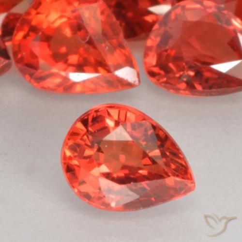 0.38ct 天然 中红 蓝宝石, 梨形, VVS-VS