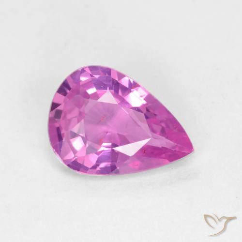 0.49ct 天然 中紫色 蓝宝石, 梨形, VS