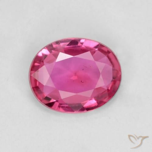 0.42ct 天然 中深粉色 蓝宝石, 椭圆形, VS