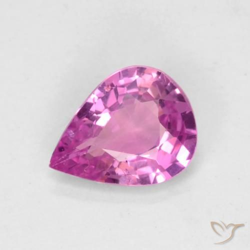 0.54ct 天然 紫粉红 蓝宝石, 梨形, VS