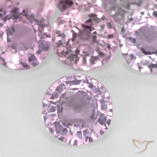 0.41ct 天然 浅樱桃粉色 蓝宝石, 圆形的, VS